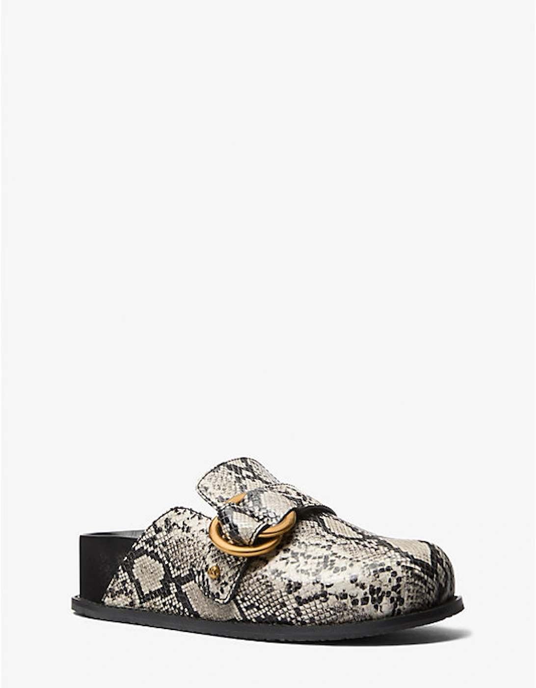 Jaden Snake Embossed Leather Clog, 2 of 1