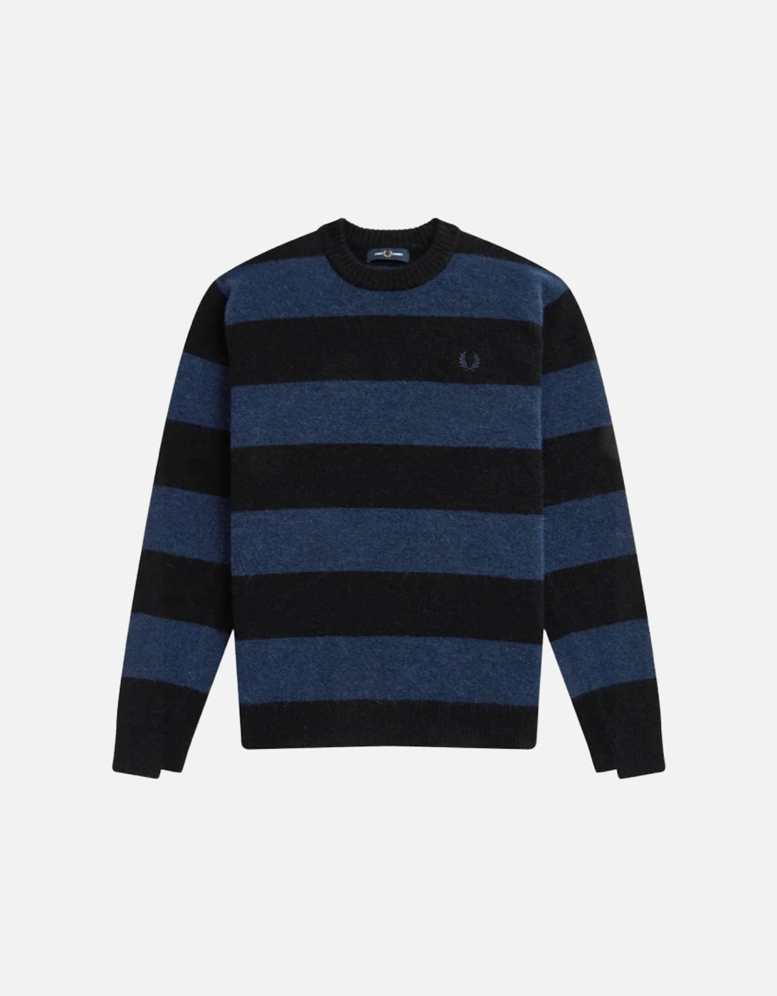 Carbon Blue Bold Stripe Alpaca Blend Jumper, 3 of 2