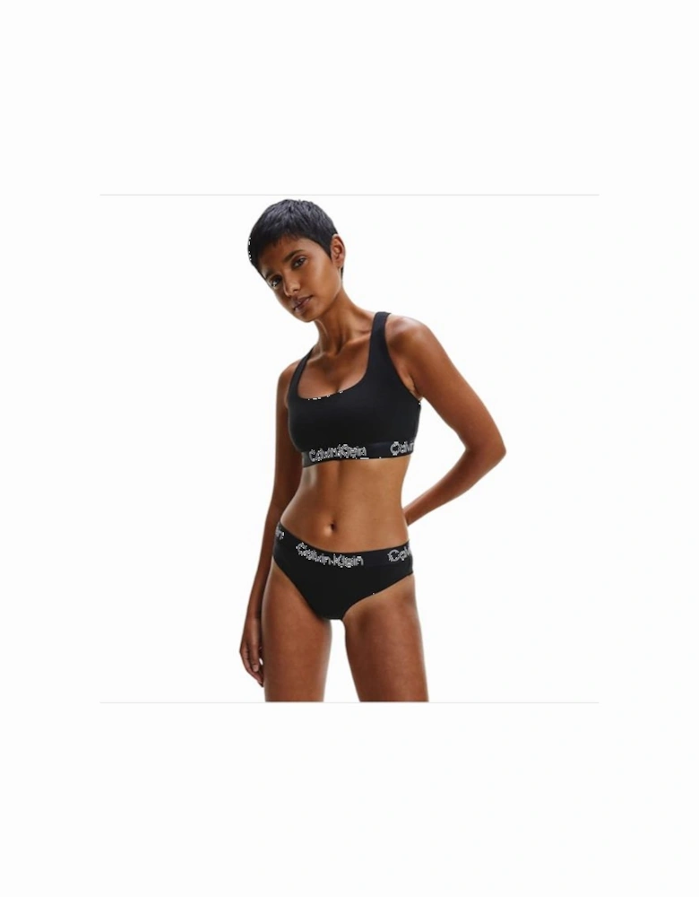 Women's Black Modern Structure Bralette