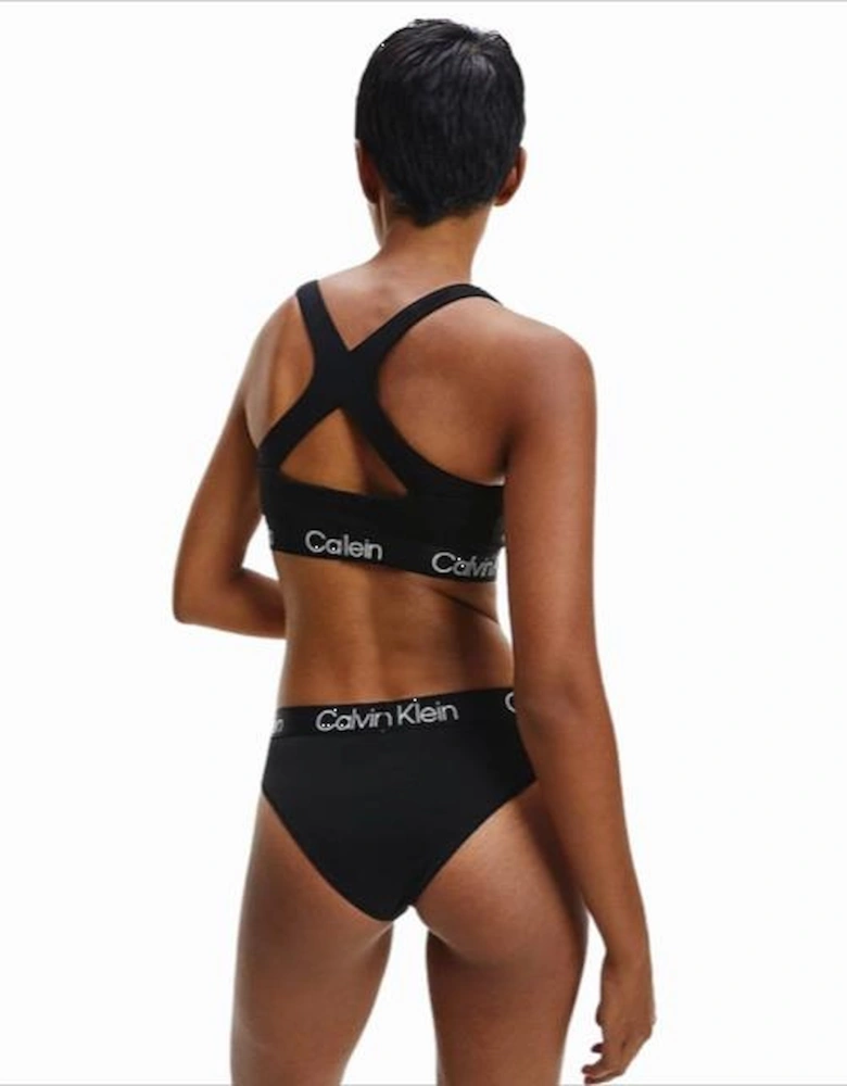 Women's Black Modern Structure Bralette