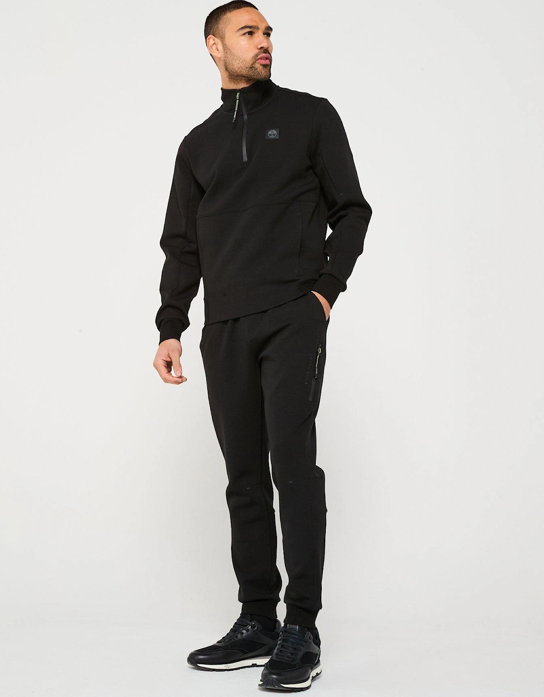 Tech Quarter Zip Sweat - Black