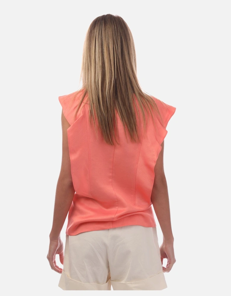Bileina Flutter Sleeve Blouse