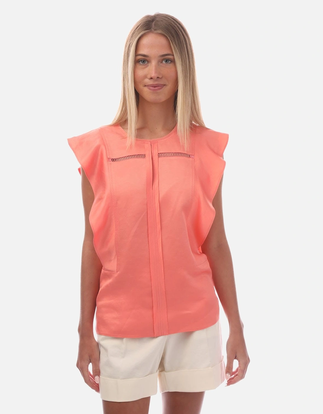 Bileina Flutter Sleeve Blouse, 5 of 4