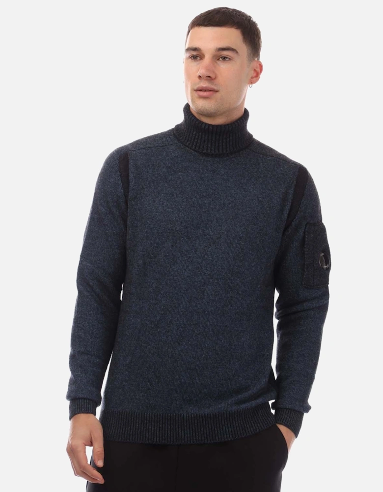 Fleece Knit Roll Neck Sweatshirt
