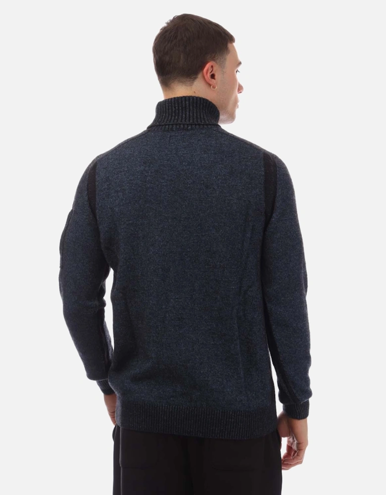 Fleece Knit Roll Neck Sweatshirt