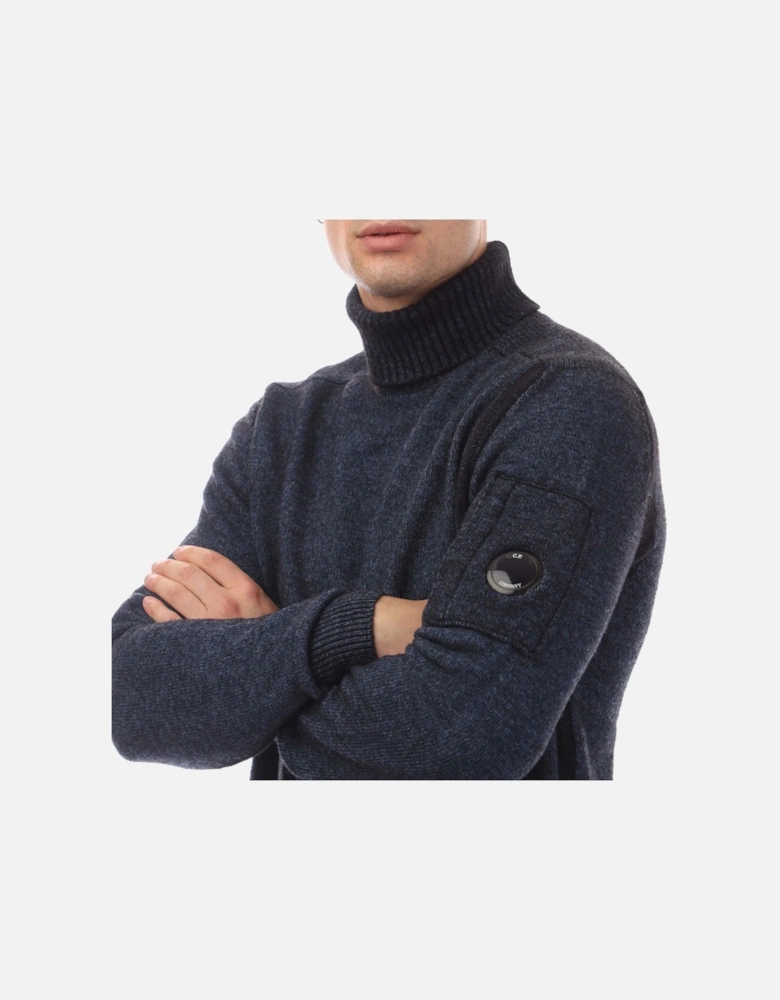 Fleece Knit Roll Neck Sweatshirt