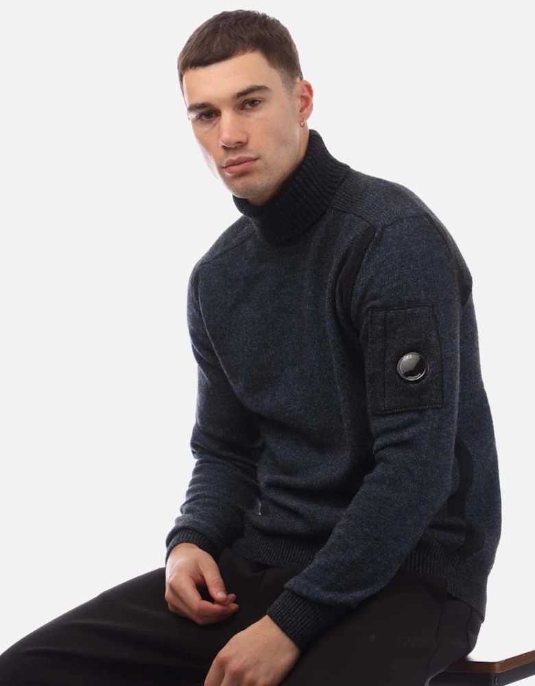 Fleece Knit Roll Neck Sweatshirt