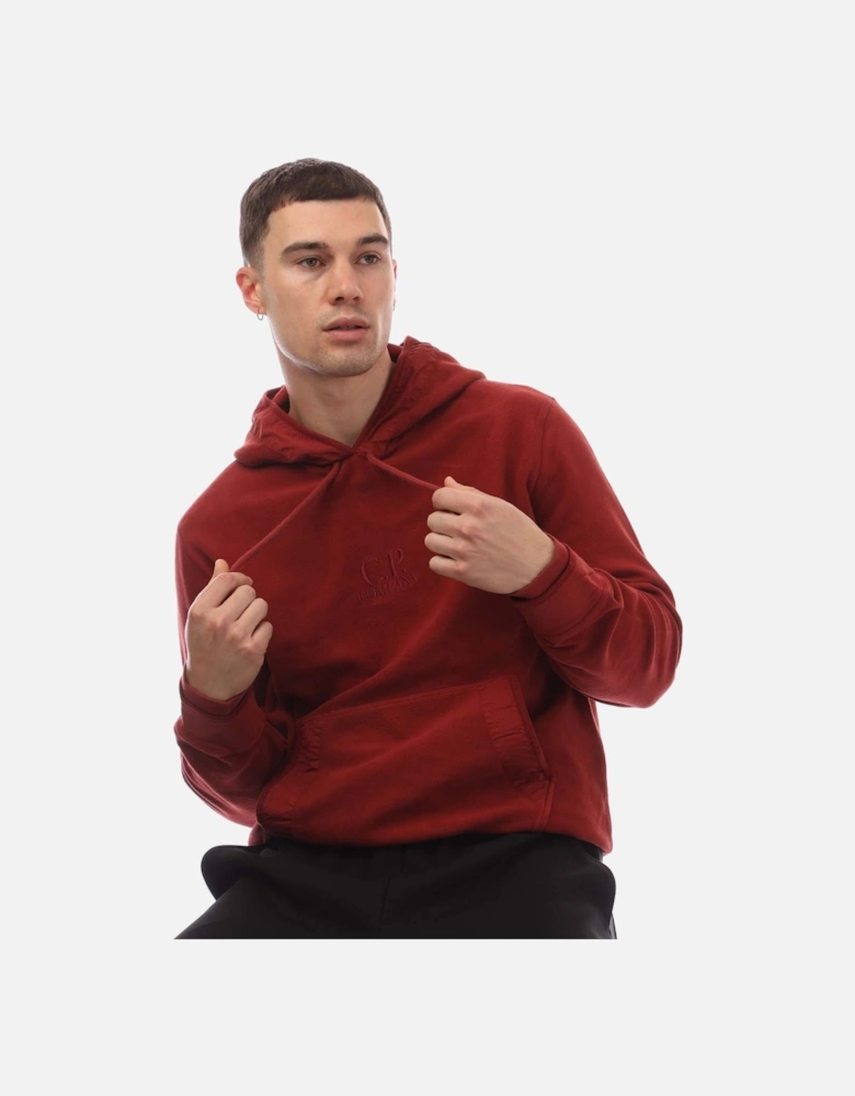 Diagonal Fleece Emerized Hoodie
