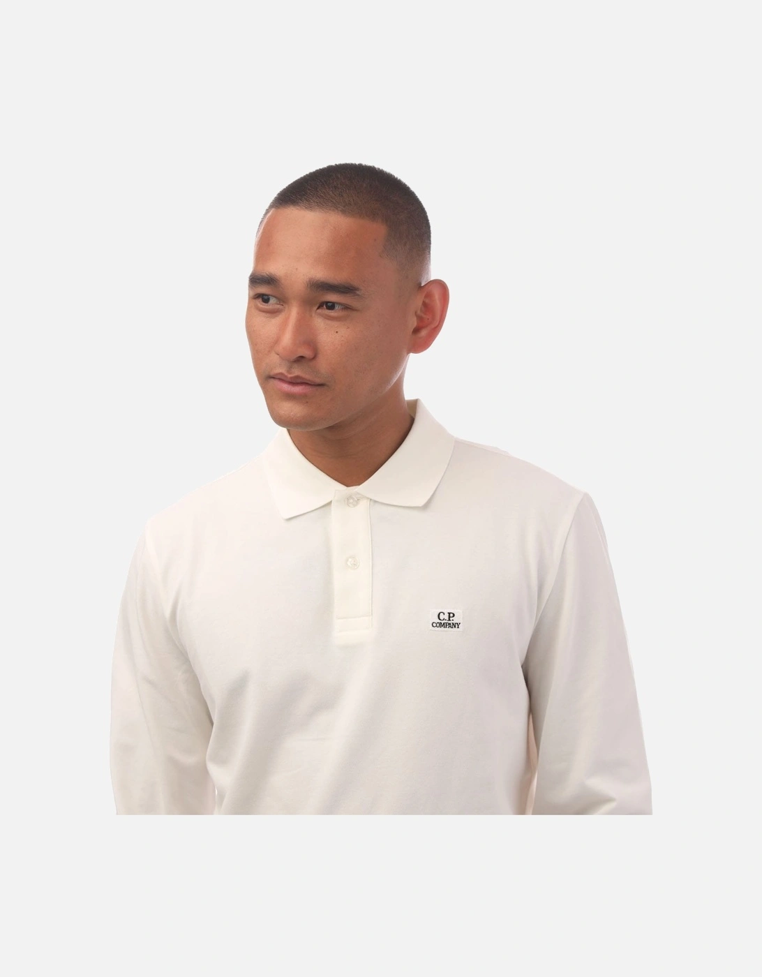 Stretch Piquet Long Sleeve Polo Shirt