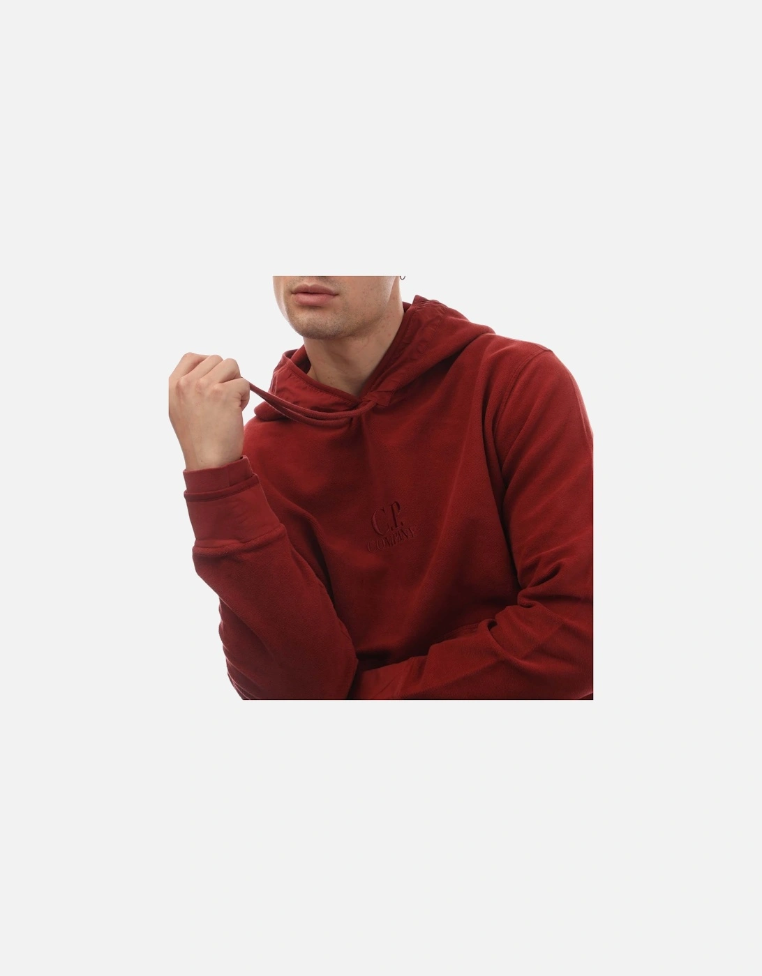 Diagonal Fleece Emerized Hoodie