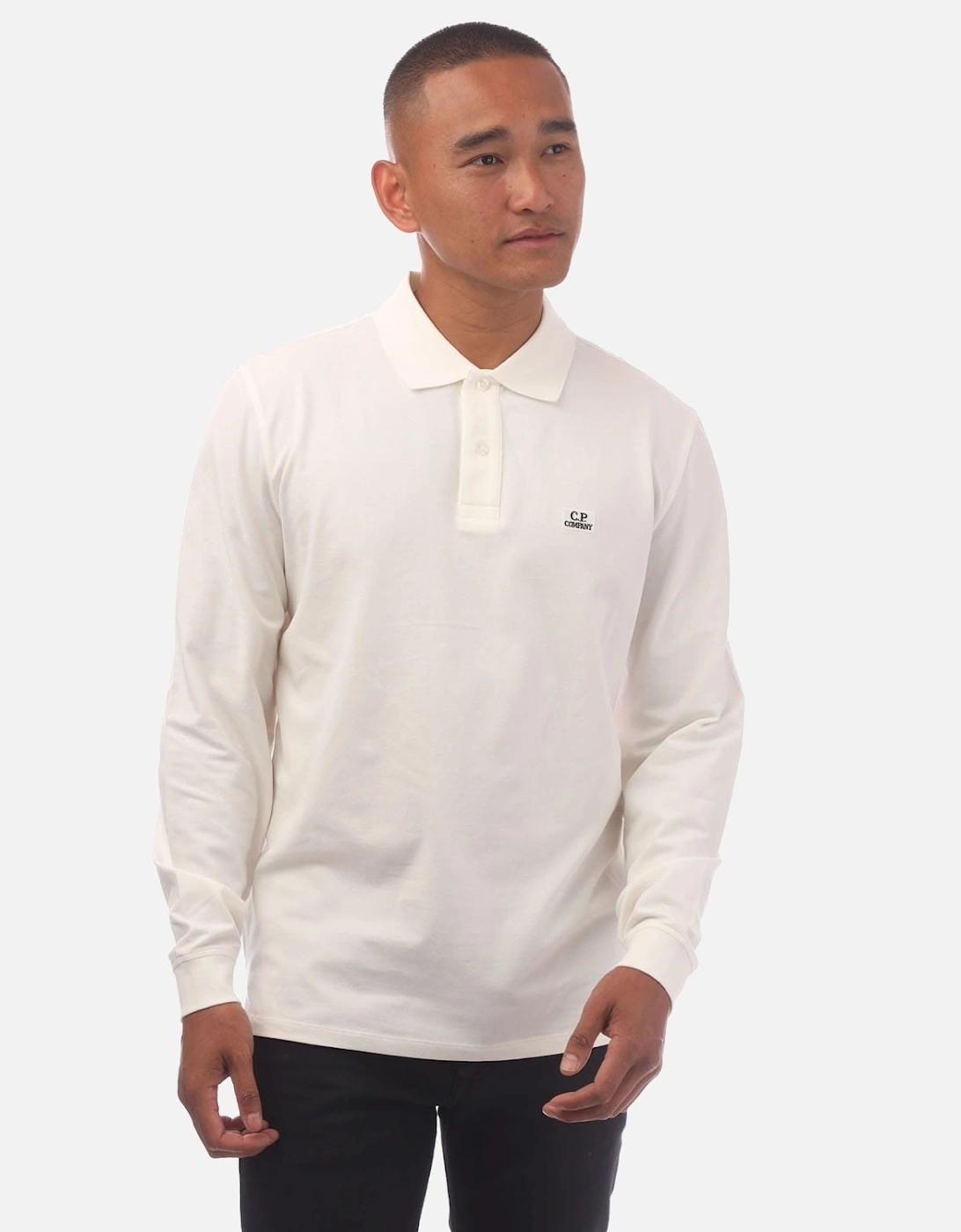 Stretch Piquet Long Sleeve Polo Shirt, 5 of 4