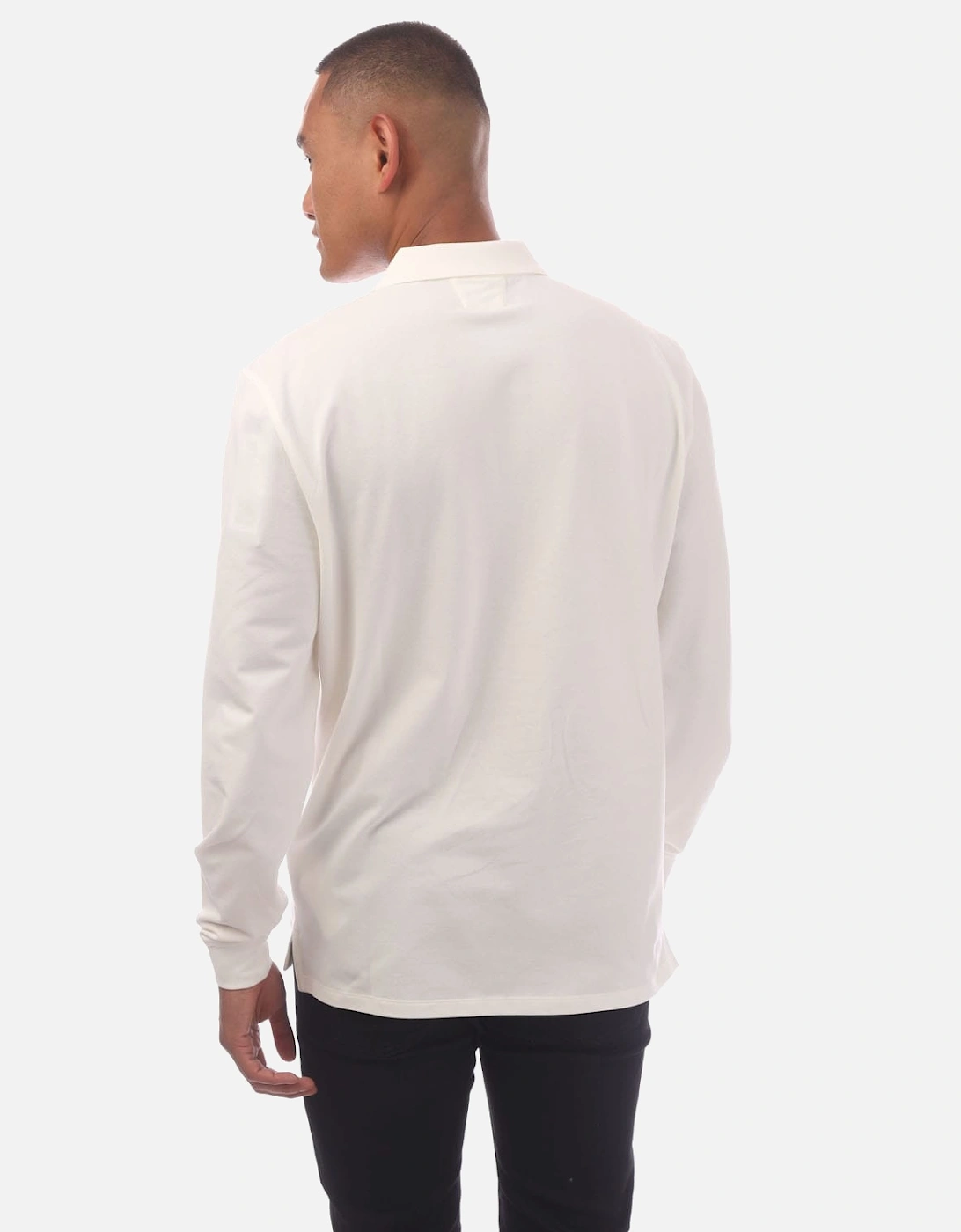 Stretch Piquet Long Sleeve Polo Shirt