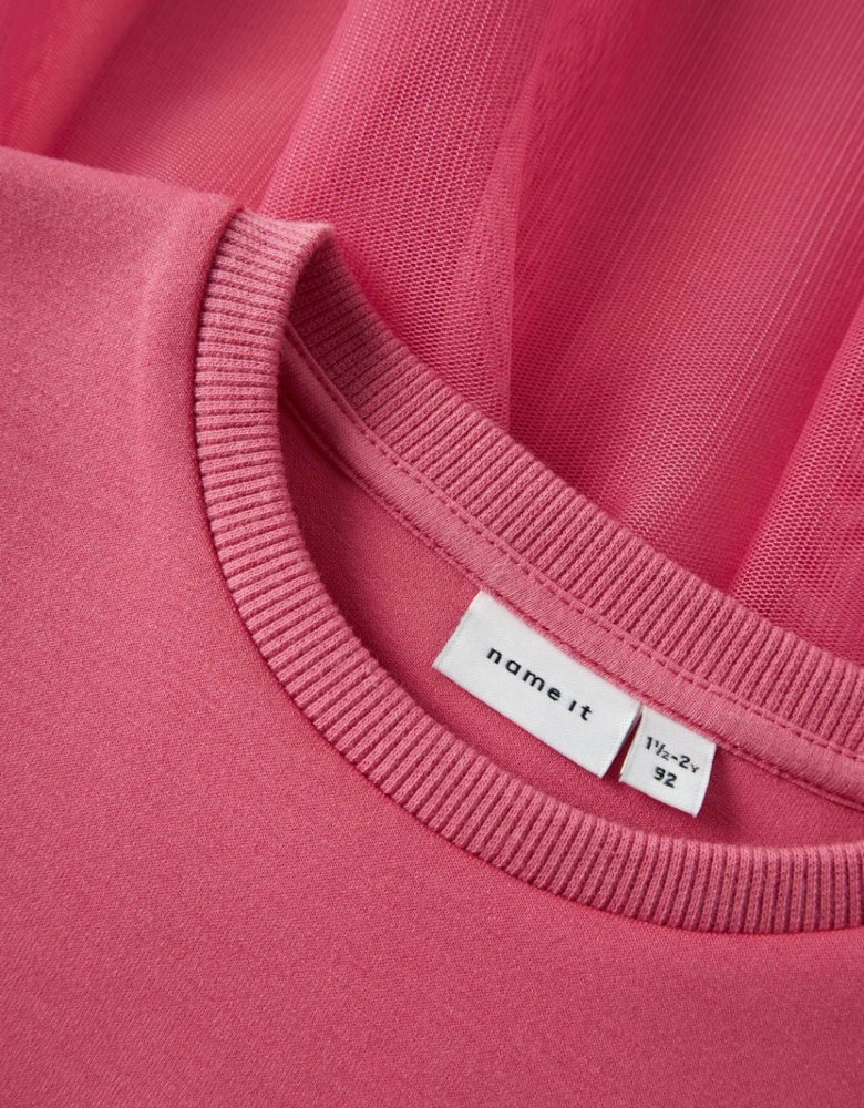 Mini Girl's Kersti Sweat Dress Rapture Rose