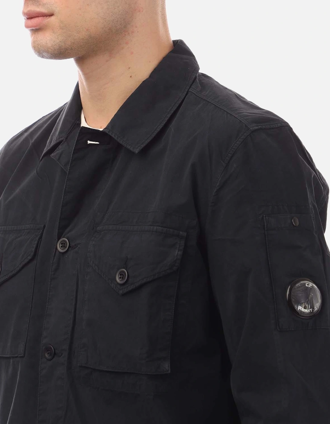 Gabardine Buttoned Pocket Shirt