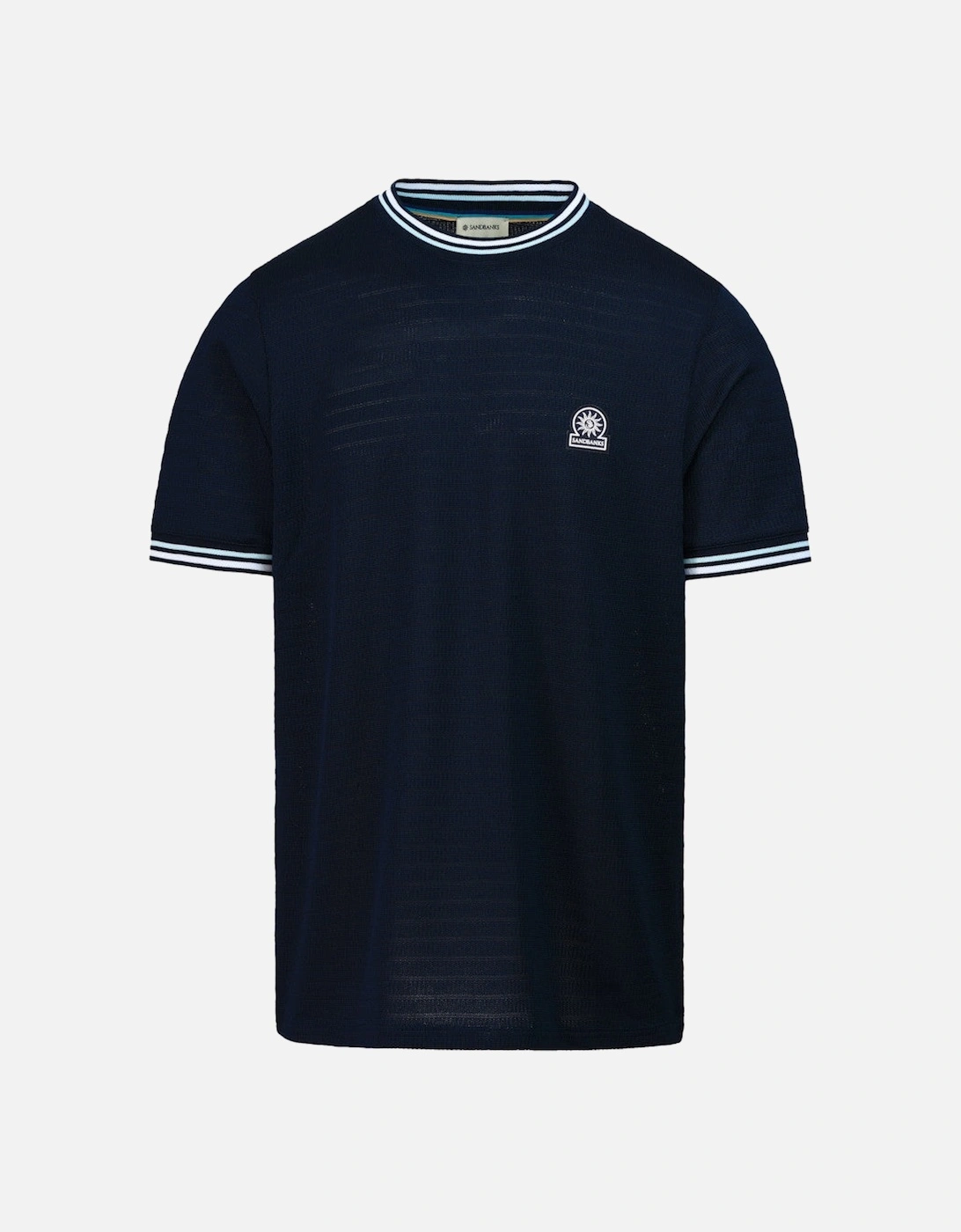 Texture Jacquard T-Shirt Navy, 4 of 3