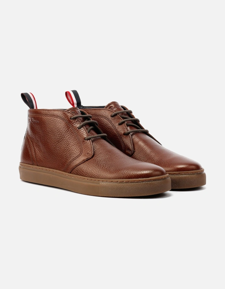 Parka Leather Men's Brown Boots