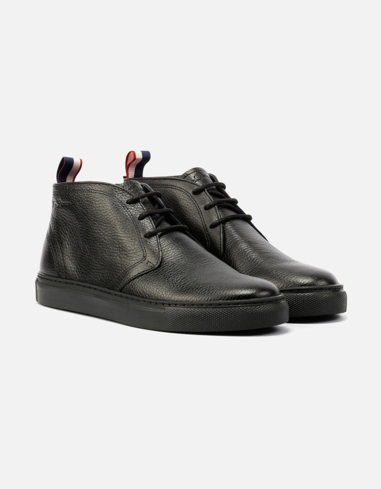 Parka Leather Men's Black Boots