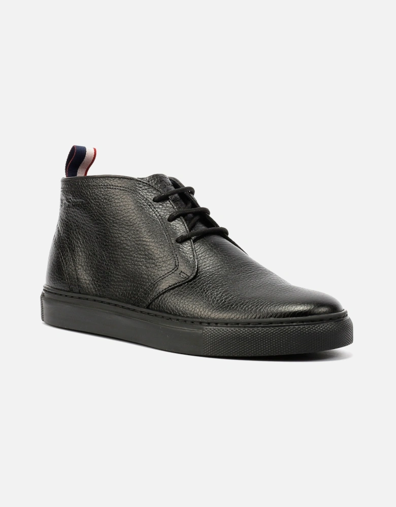 Parka Leather Men's Black Boots