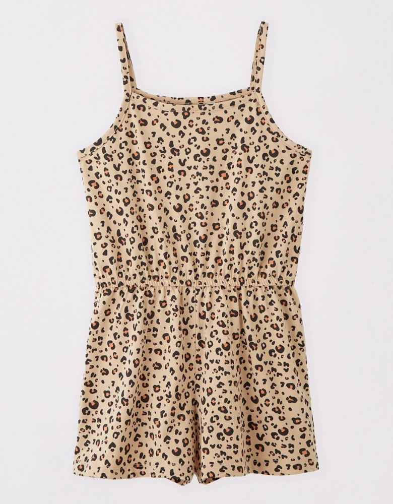 Girls Animal Print 2 Pack Playsuit - Multi