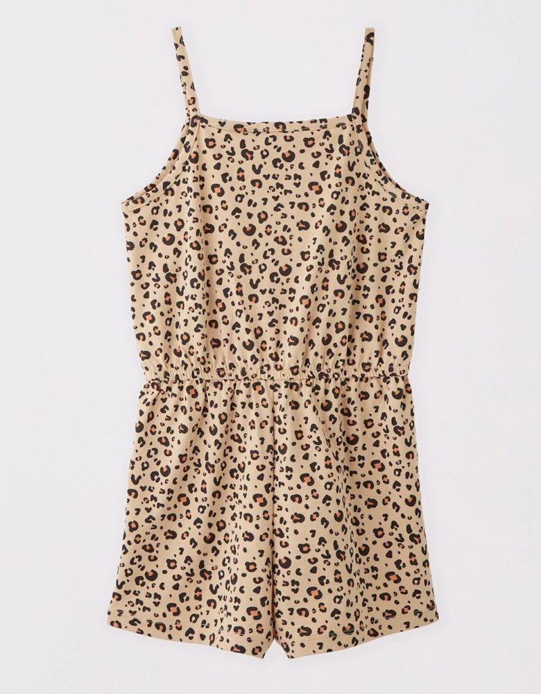 Girls Animal Print 2 Pack Playsuit - Multi