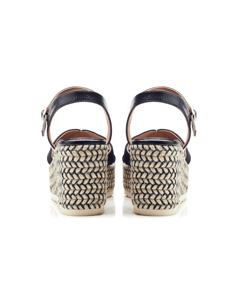 Pialva Wedge Sandals - Black