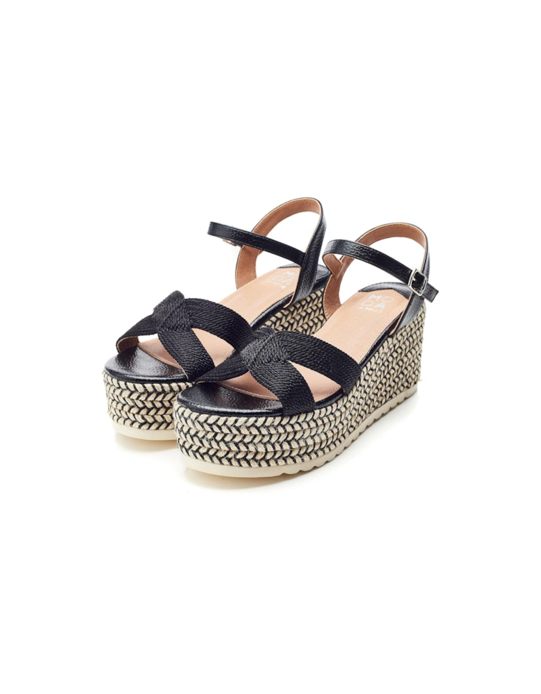 Pialva Wedge Sandals - Black