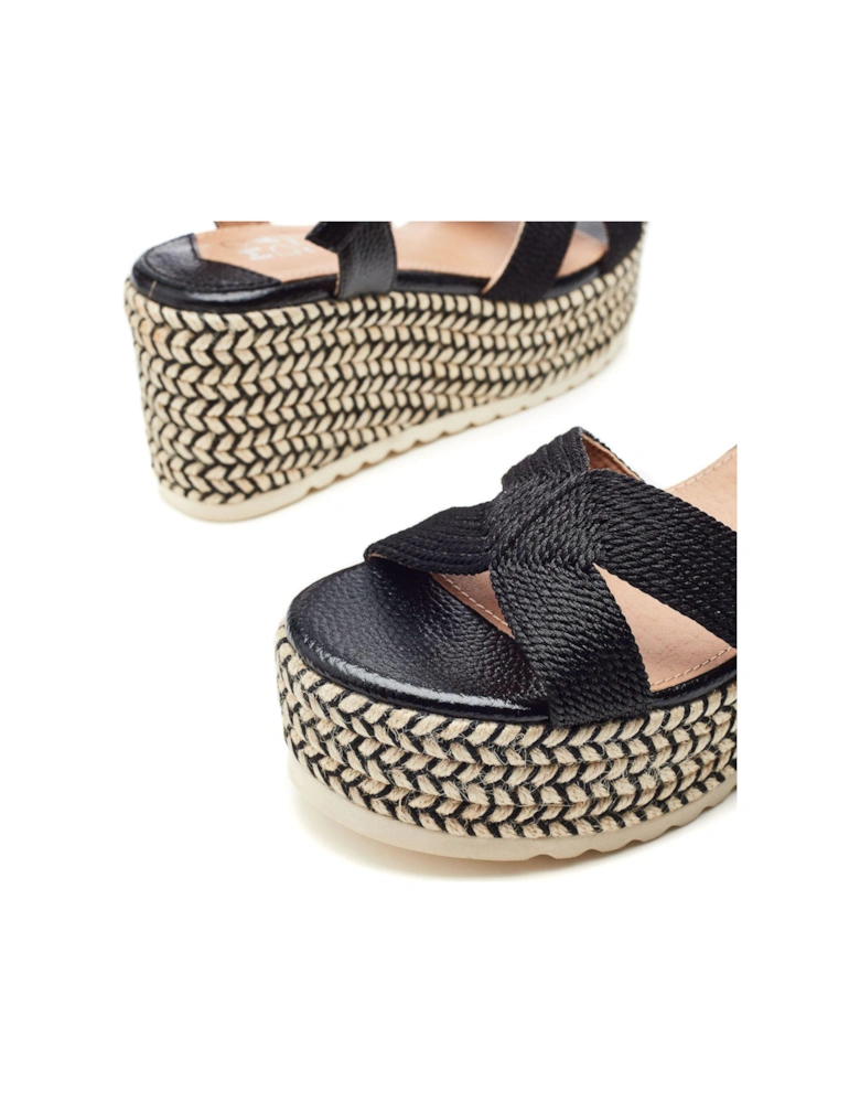 Pialva Wedge Sandals - Black