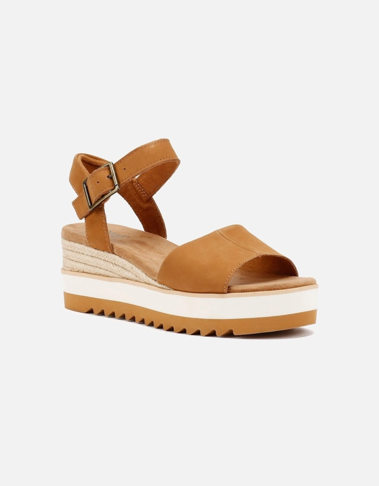 Diana Leather Women's Tan Wedges