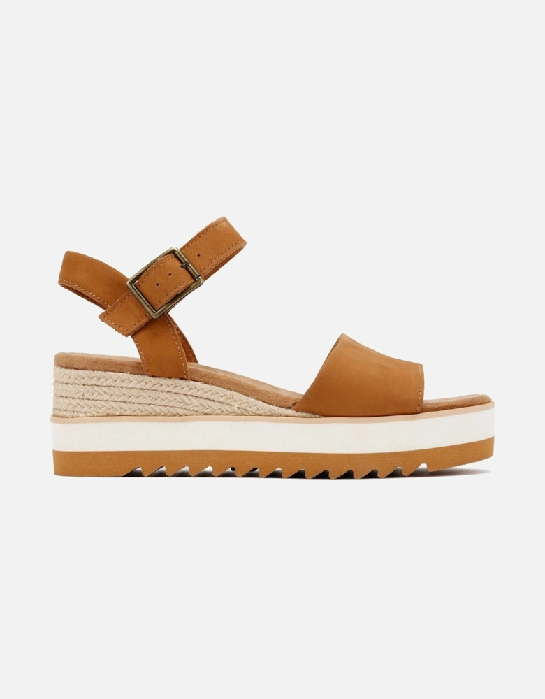 Diana Leather Women's Tan Wedges