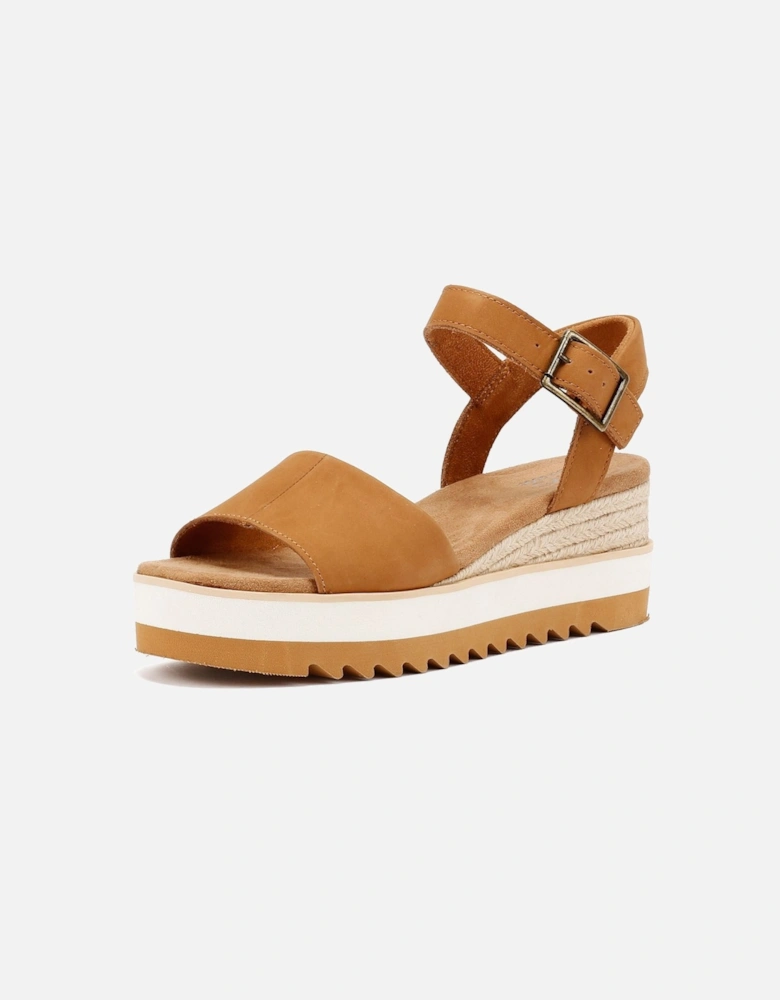 Diana Leather Women's Tan Wedges