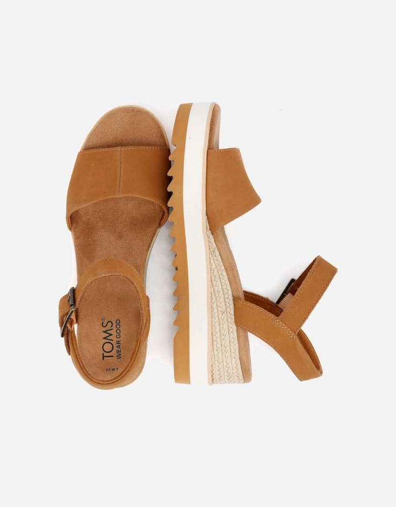 Diana Leather Women's Tan Wedges