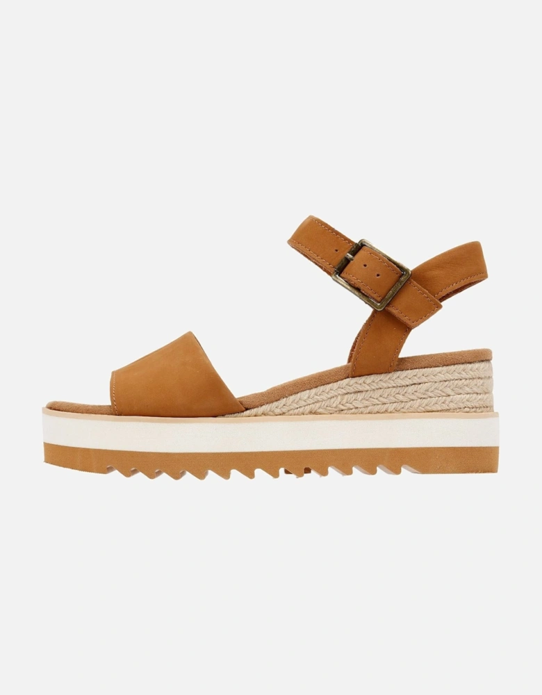 Diana Leather Women's Tan Wedges