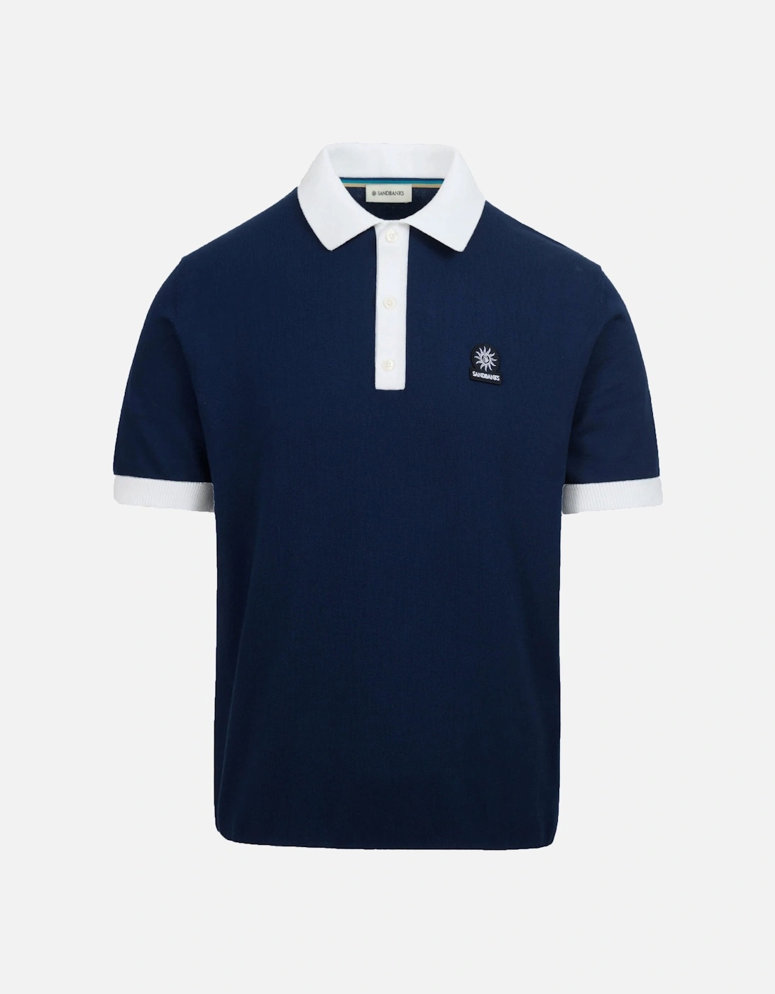3-Button Knitted Polo Navy, 4 of 3