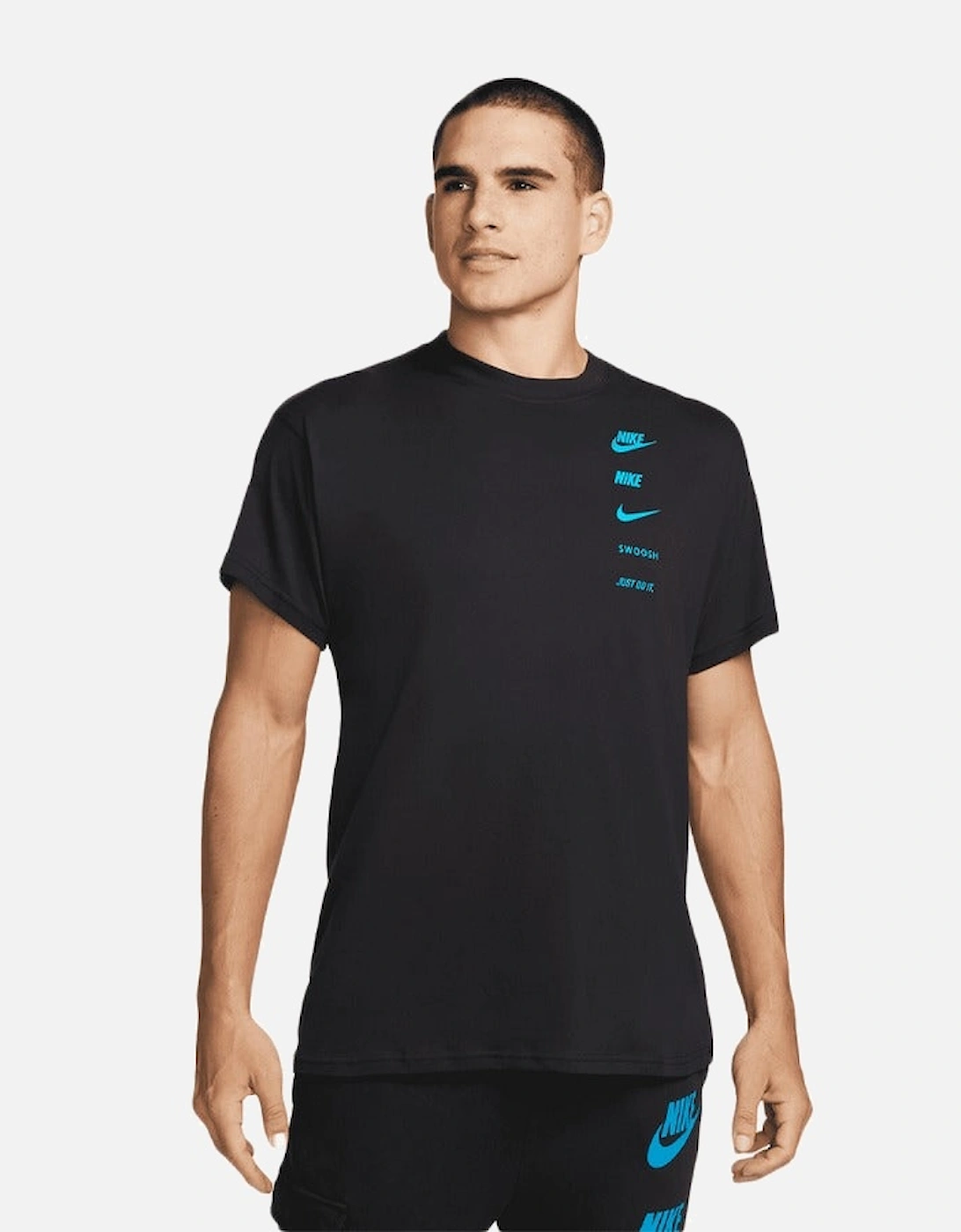 Sportswear Black Blue Men's T-Shirt, 4 of 3