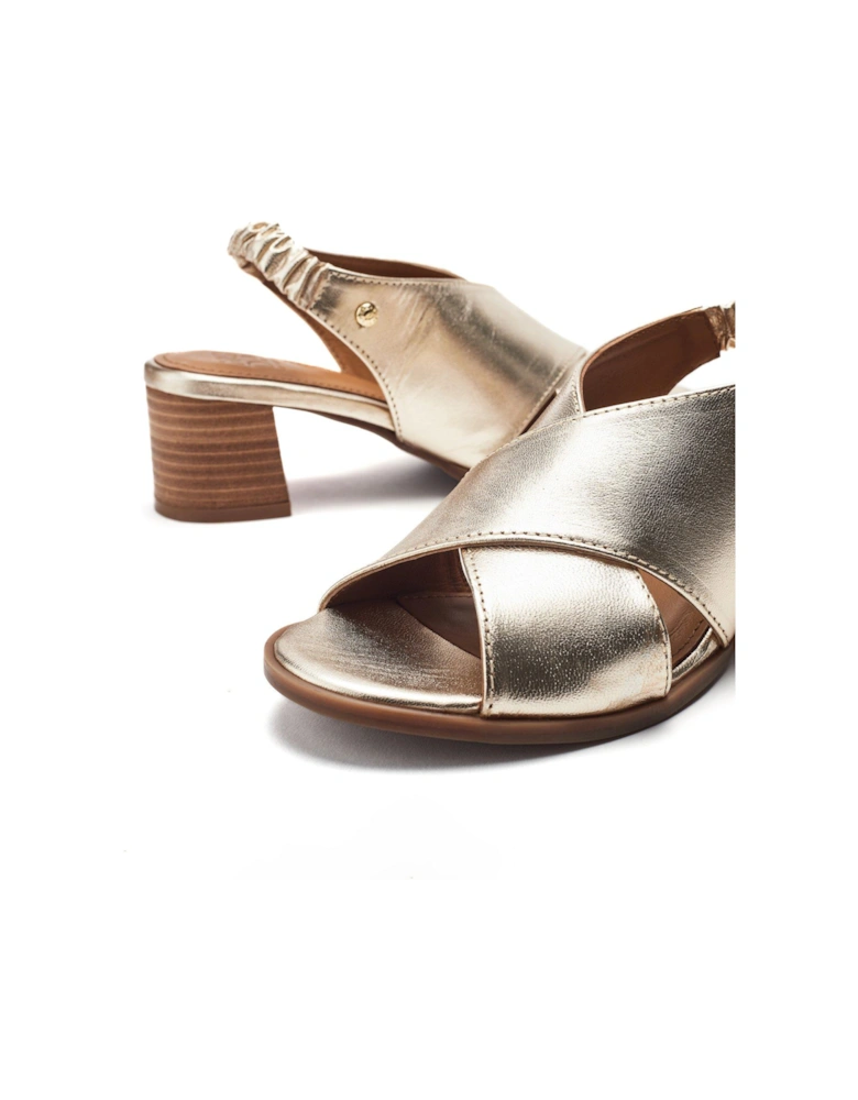 Prinia Crossover Leather Sandal - Champagne