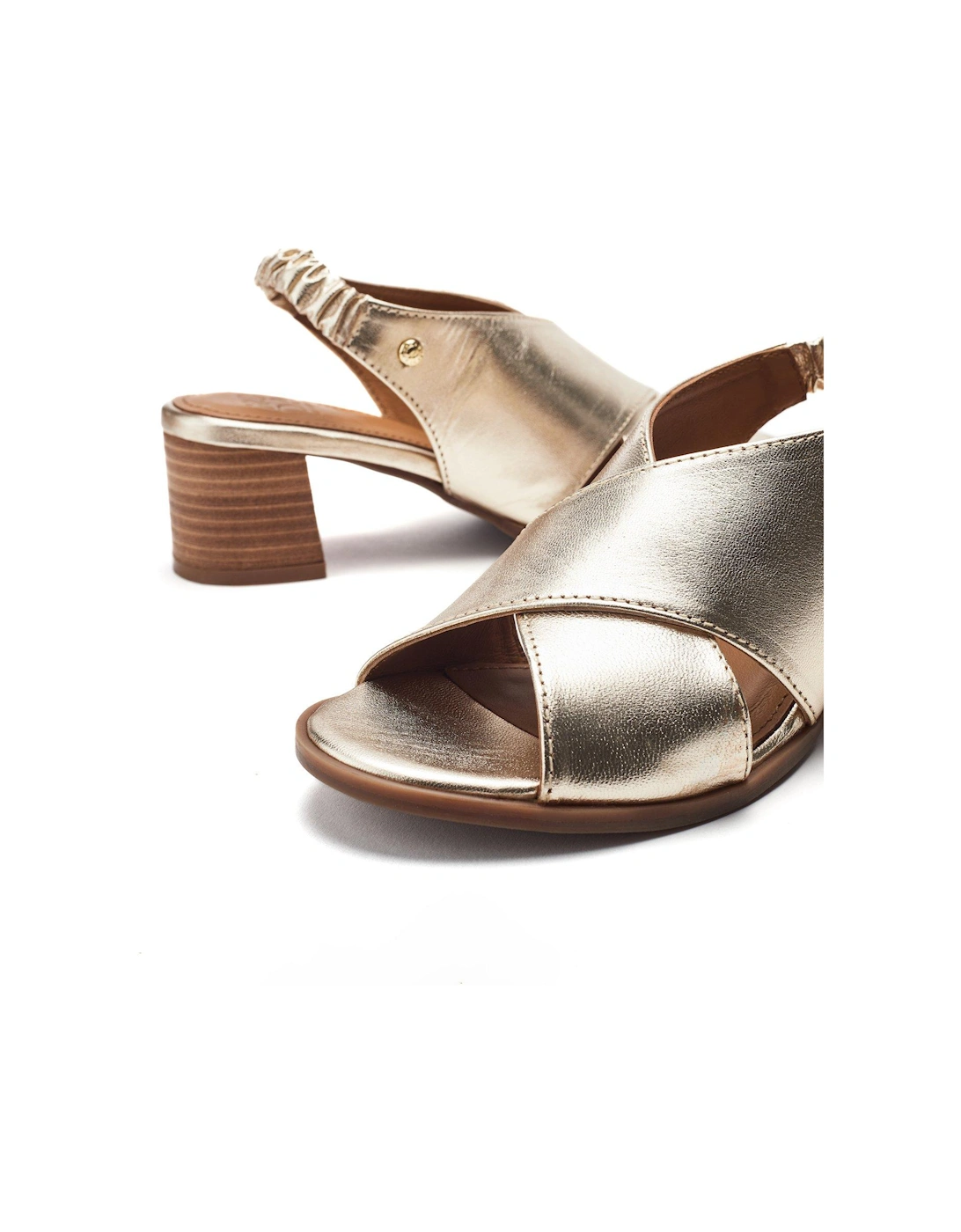 Prinia Crossover Leather Sandal - Champagne