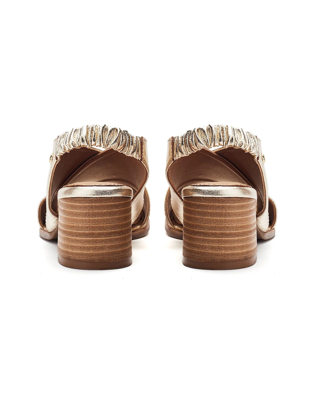 Prinia Crossover Leather Sandal - Champagne