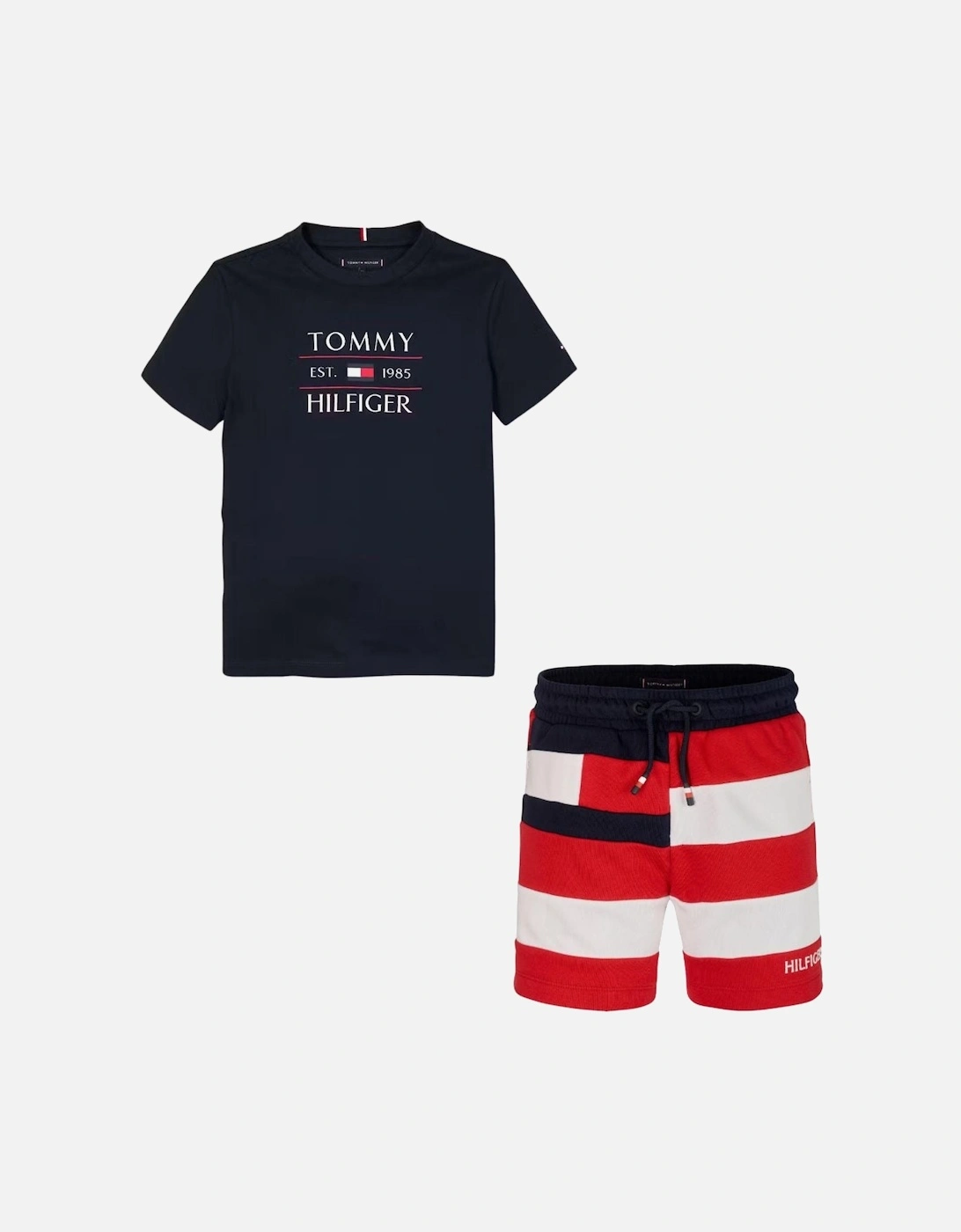 NAVY RED & WHITE SHORTS SET, 2 of 1