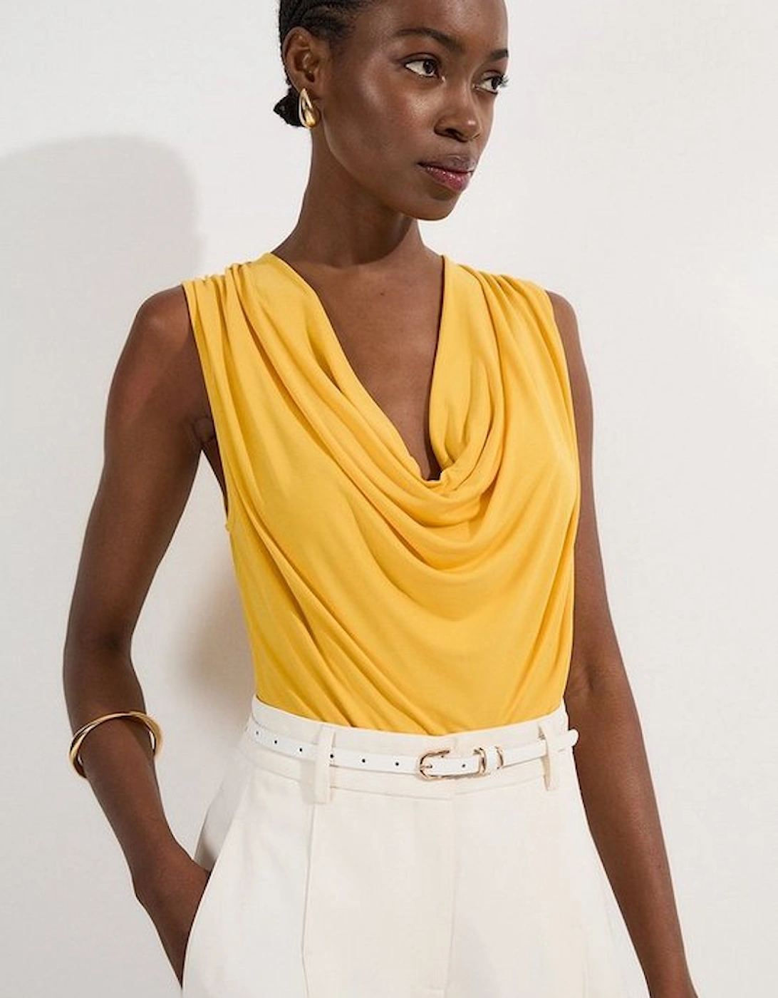 Cowl Neck Jersey Bodysuit, 5 of 4