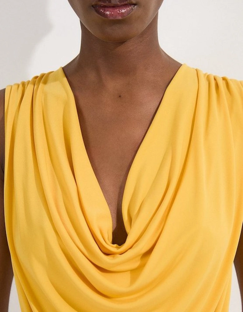 Cowl Neck Jersey Bodysuit