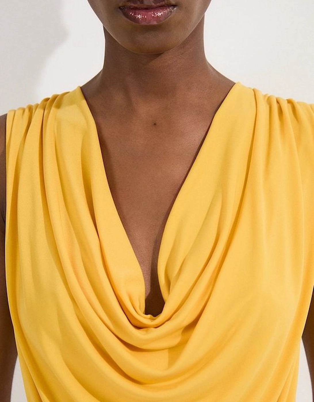 Cowl Neck Jersey Bodysuit