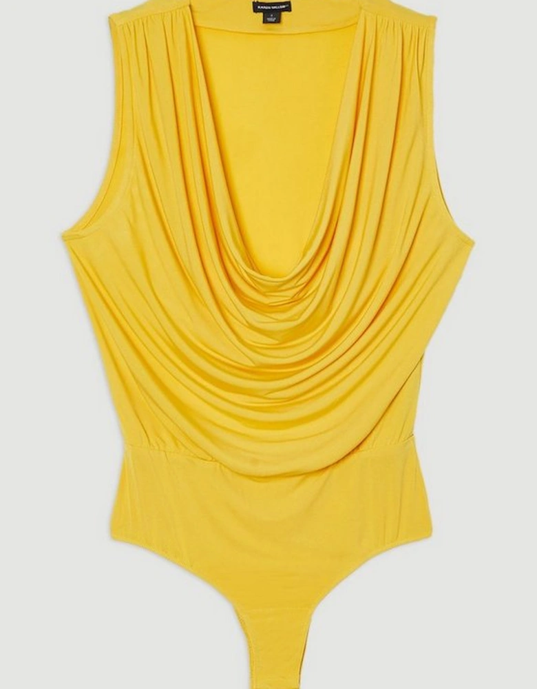 Cowl Neck Jersey Bodysuit