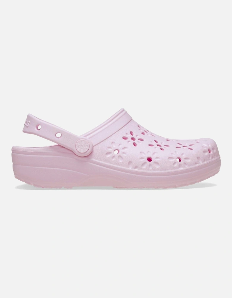 Classic Floral Cut Out Clog - Pink