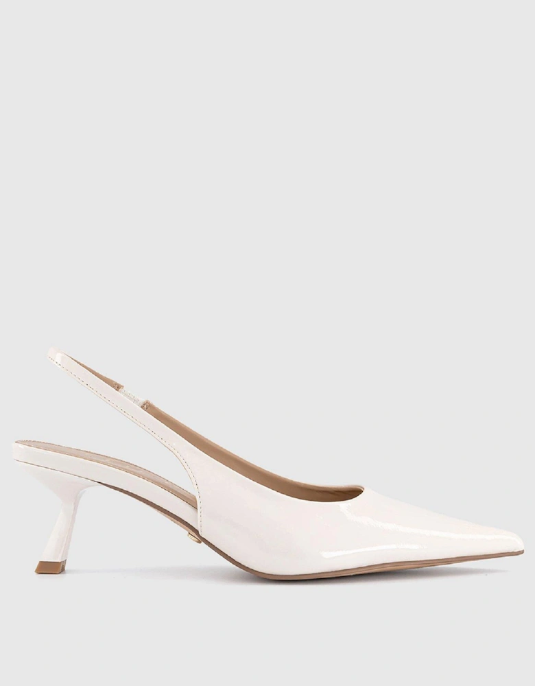 Million Dollar Slingback Kitten Heels - Cream