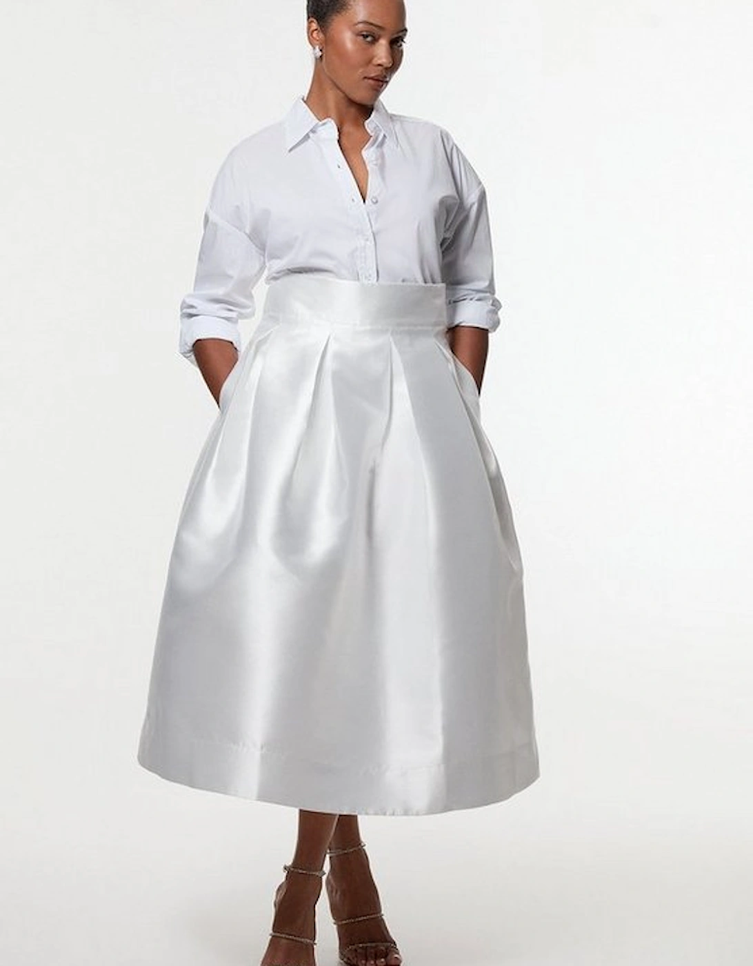 Plus Size Twill Prom Maxi Skirt, 4 of 3