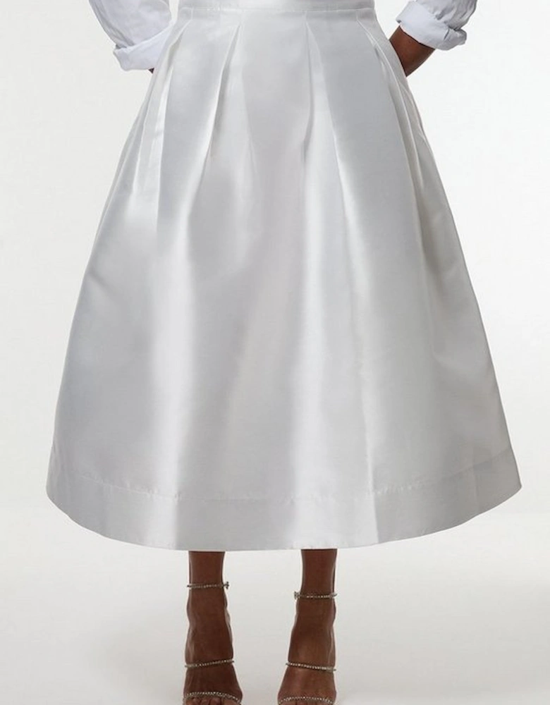 Plus Size Twill Prom Maxi Skirt