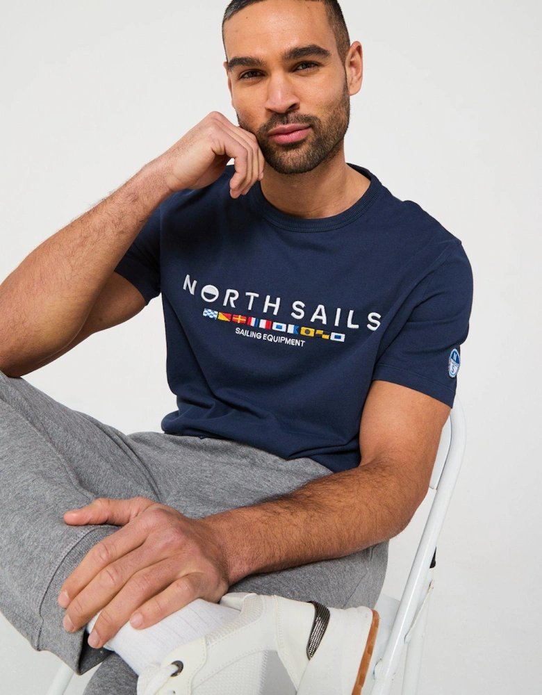 Newport Chest Logo T-Shirt - Navy