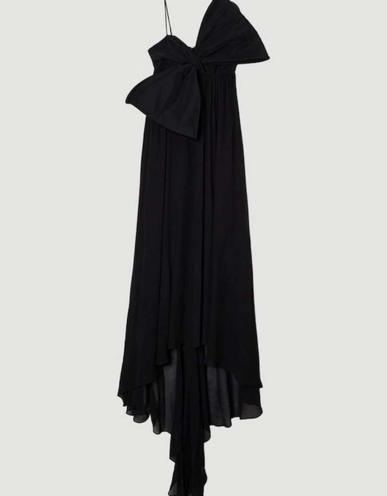 Tall Taffeta Bow Detail Woven Maxi Dress