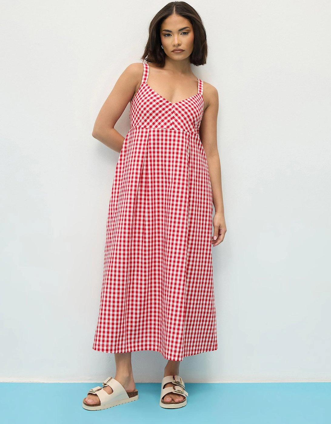 Petite Gingham Check Dress - Red, 2 of 1