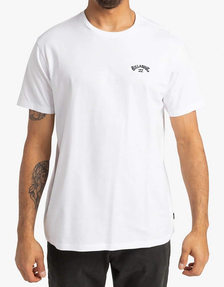 Mens Arch Crew Short Sleeve Tops - White